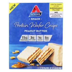 Comprar proteína wafer crisps snack peanut butter - 5 barras atkins preço no brasil bebidas prontas substitutas de refeição dieta e perda de peso suplemento importado loja 69 online promoção -