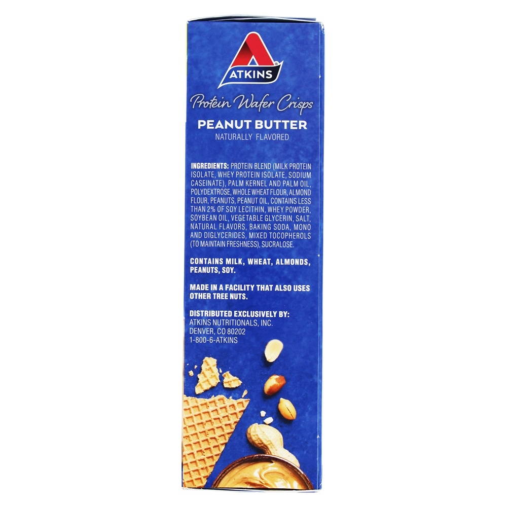 Proteína Wafer Crisps Snack Peanut Butter - 5 Barras Atkins - Imagem 2