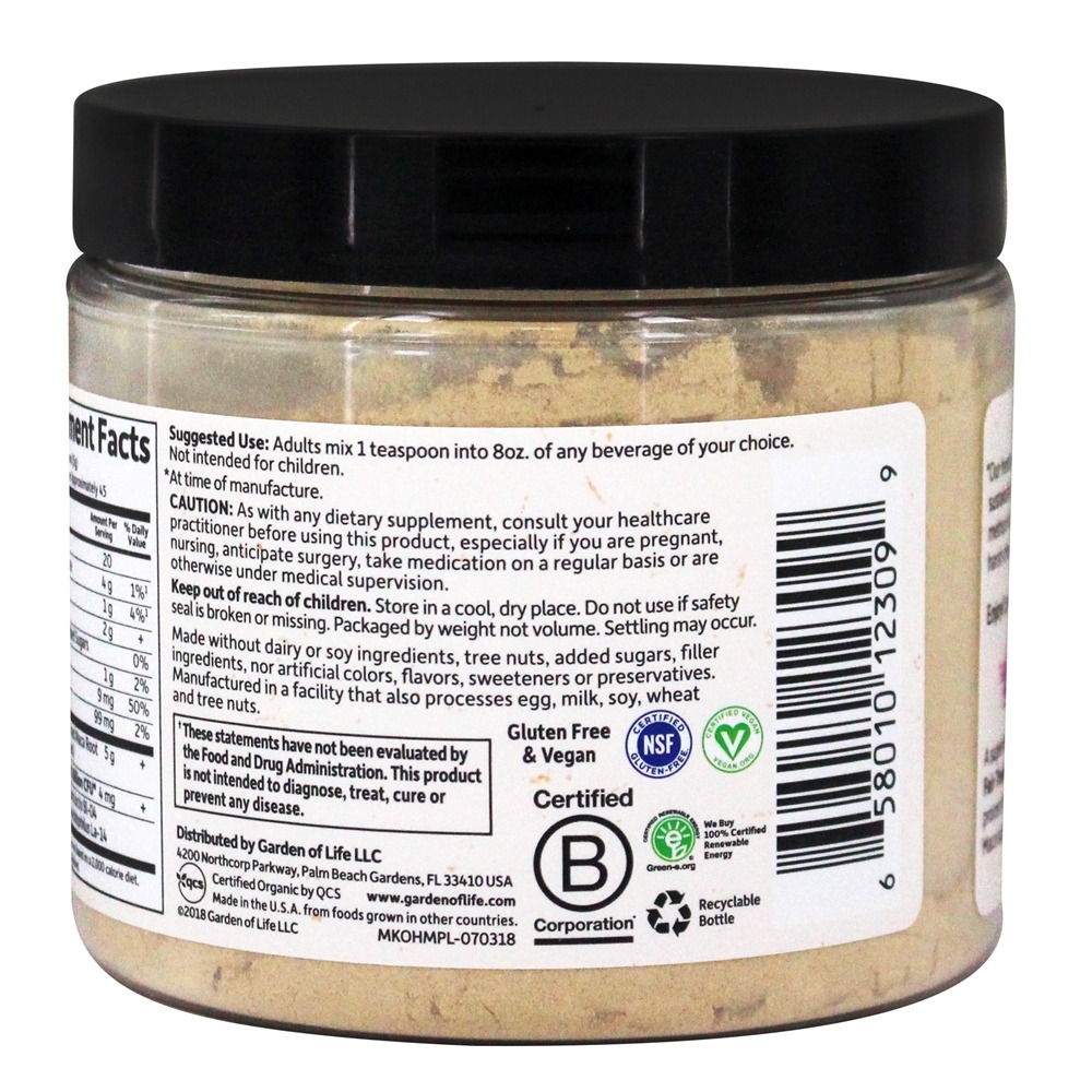 mykind Organics Comércio Justo Maca Root Energy Boost Powder - 7.93 oz. Garden of Life - Imagem 3