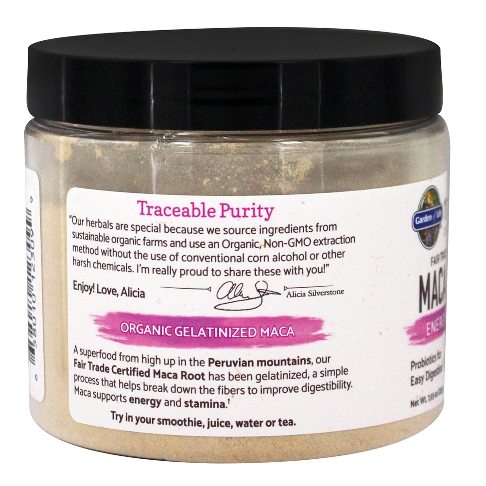 mykind Organics Comércio Justo Maca Root Energy Boost Powder - 7.93 oz. Garden of Life - Imagem 4
