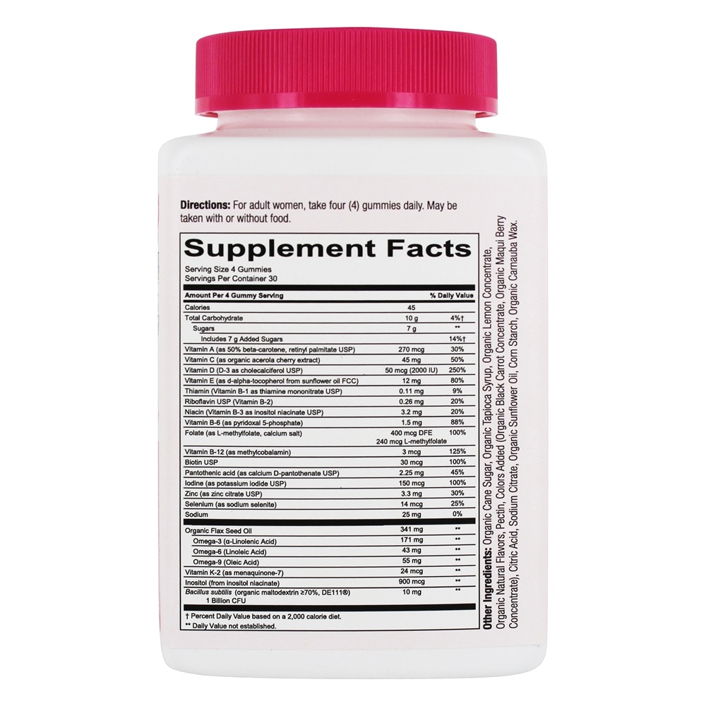 Multivitamínico Completo de Organics Women's - 120 Gomas vegetarianas SmartyPants - Imagem 2