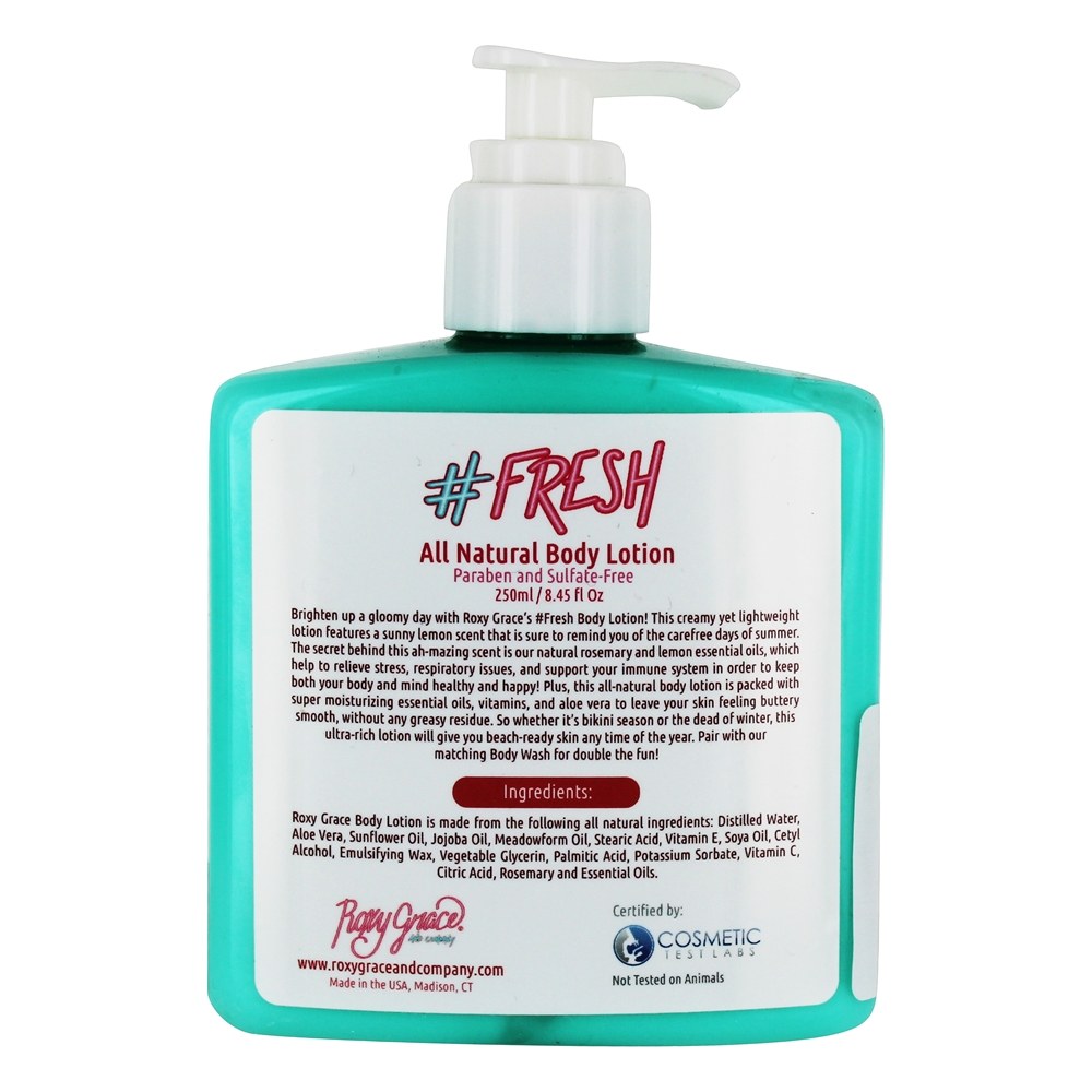 Tudo Natural Fresh Body Loção Citrus Lemon - 8.45 fl. oz. Roxy Grace & Company - Imagem 2