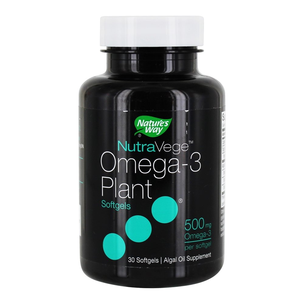 NutraVege Omega - 3 Fórmula da planta 500 mg. - 30 Softgels Nature's Way