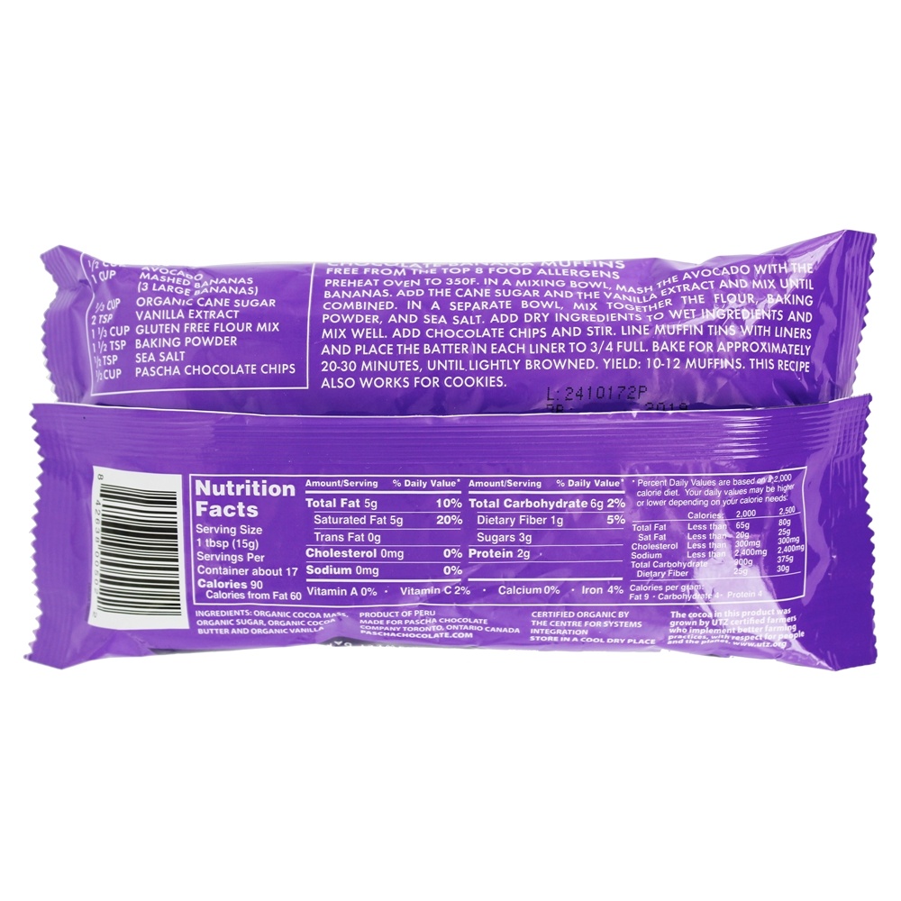 85 % Cacau Chocolate Amargo Doce-Doce - 8.8 oz. PASCHA Organic - Imagem 2