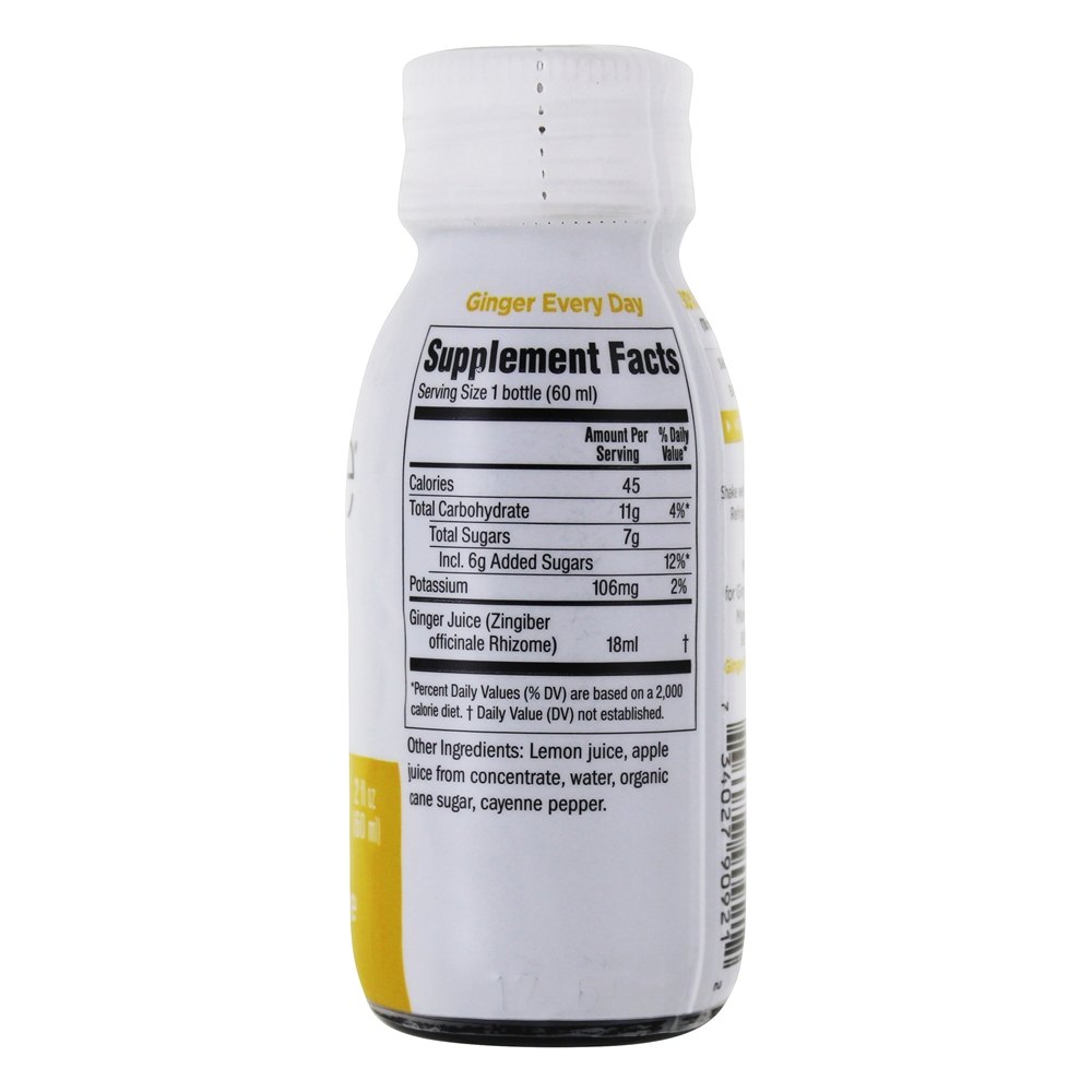 Resgate de gengibre Shots Lemon & Cayenne - 2 fl. oz. Ginger People - Imagem 2