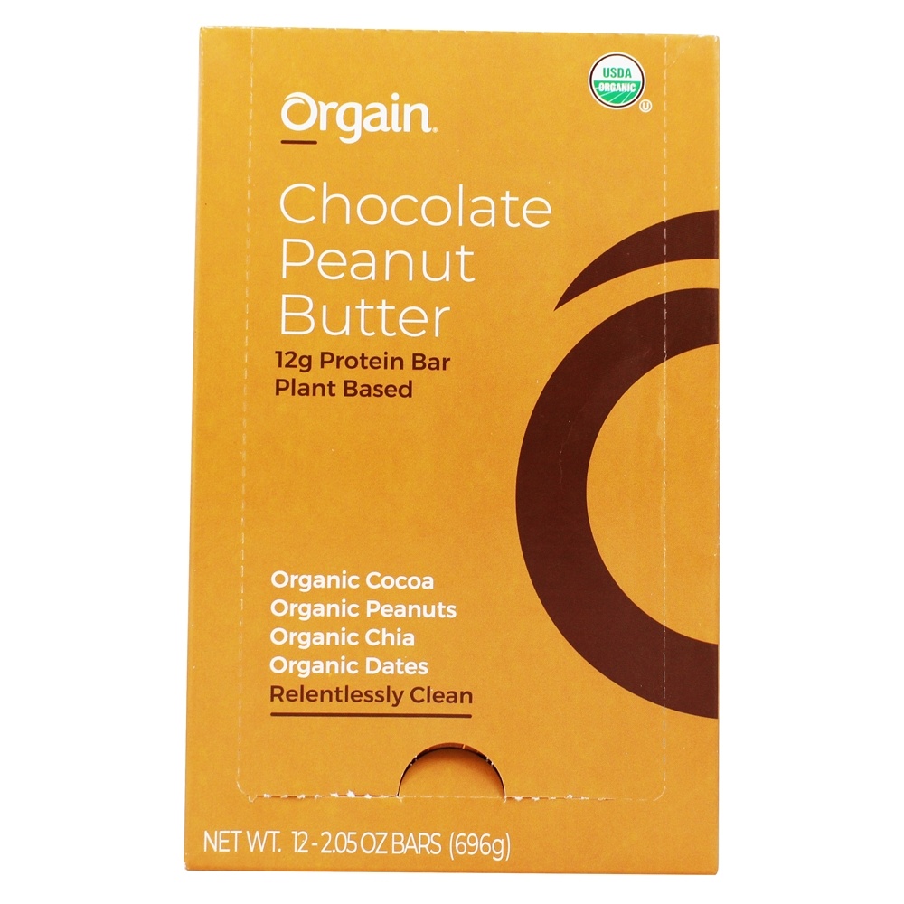 Manteiga De Amendoim Simples Orgânica De Proteína - 12 Barras Orgain - Imagem 2