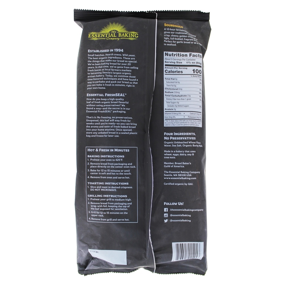 Pegue e assar pão Sourdough - 16 oz. Essential Baking Company - Imagem 2
