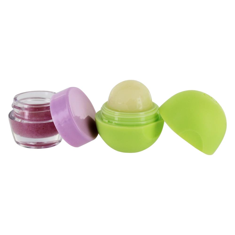 Sphere Lip Balm e Lip Scrub Combo Pack Aloha Abacaxi e goiaba - 2 Edição limitada de contagem EOS Evolution of Smooth - Imagem 2