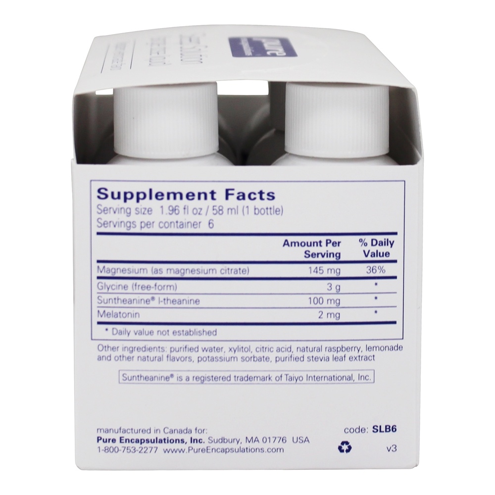 Solução Dormir Única Dose Líquido Framboesa-Limonada - 6 Frasco (s) Pure Encapsulations - Imagem 2