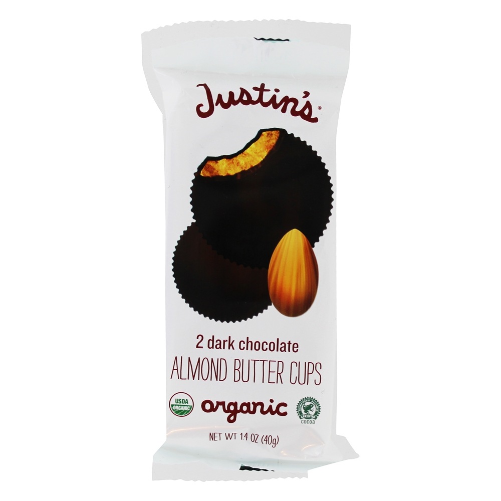 Copos De Manteiga De Amêndoa De Chocolate Escuro - 12 Pacote (s) Justin's Nut Butter - Imagem 4
