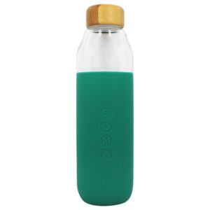 Comprar garrafa de água de vidro com luva de proteção fácil aperto esmeralda - 17 oz. Soma preço no brasil purificação & estoque de água purificação de água suplemento importado loja 17 online promoção -
