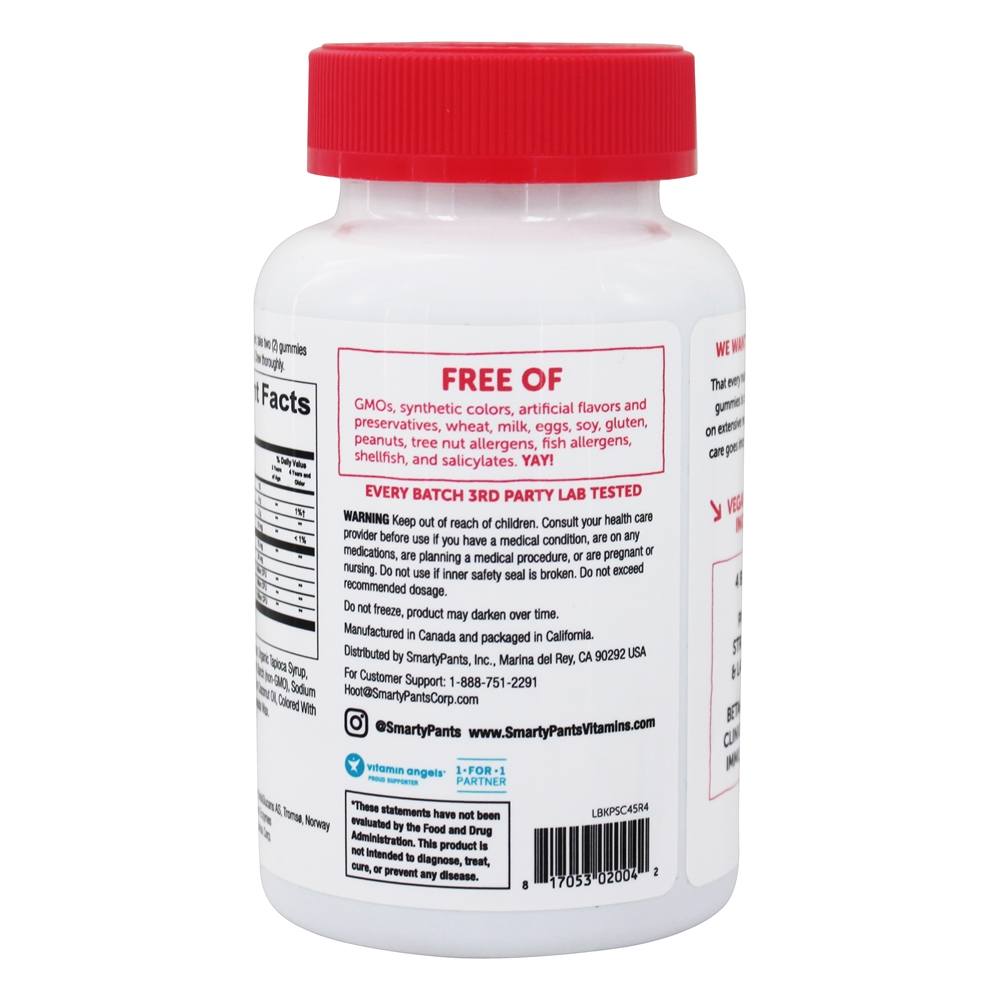 Crianças Probiotic Completar Morango Creme 4 Bilhões de UFC - 45 Gummies SmartyPants - Imagem 3