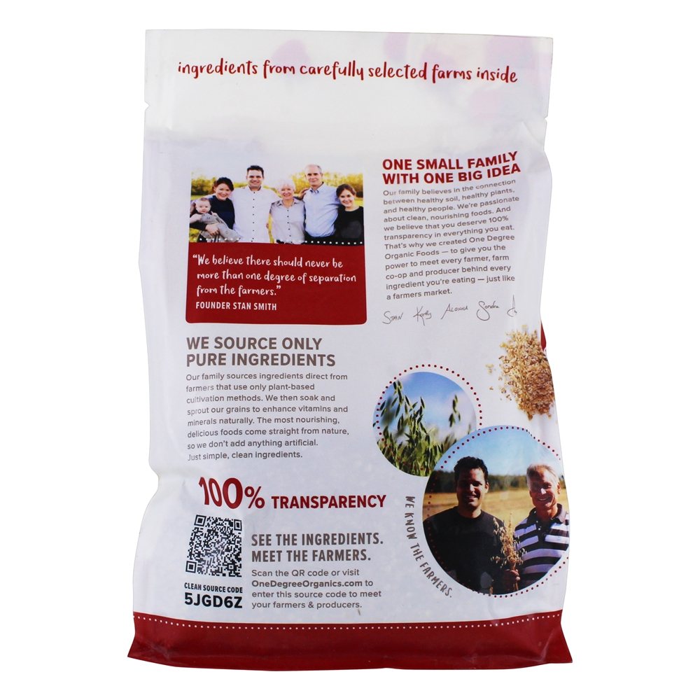 Aveia de corte de aço sem glúten - 24 oz. One Degree Organic Foods - Imagem 3