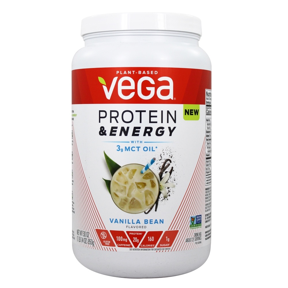 Mistura de Bebidas à Base de Plantas com Proteína e Energia Baunilha - 30 oz. Vega