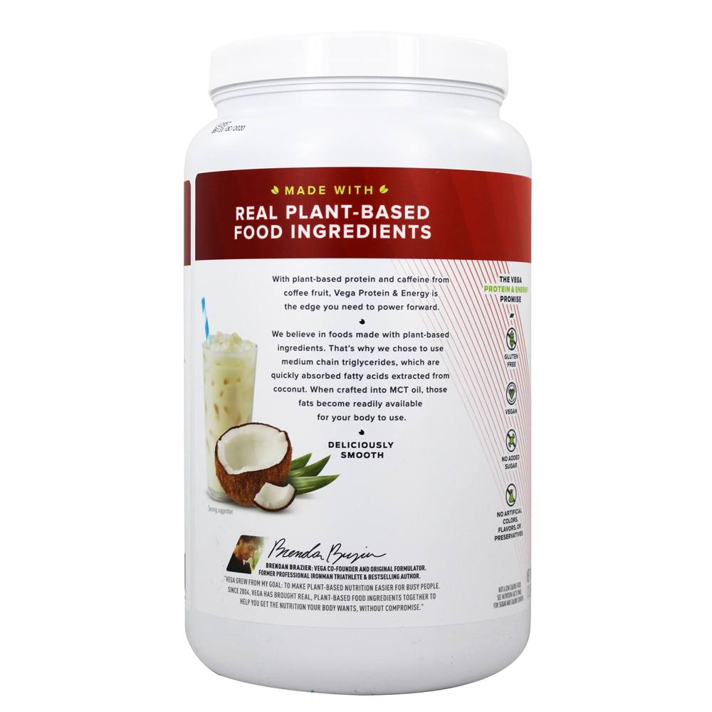 Mistura de Bebidas à Base de Plantas com Proteína e Energia Baunilha - 30 oz. Vega - Imagem 3