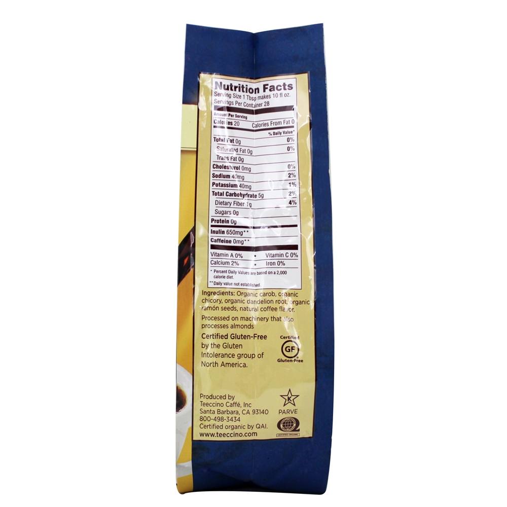 Café Assado Sem Leite De Café Dandelion Escuro Original - 10 oz. Teeccino - Imagem 2