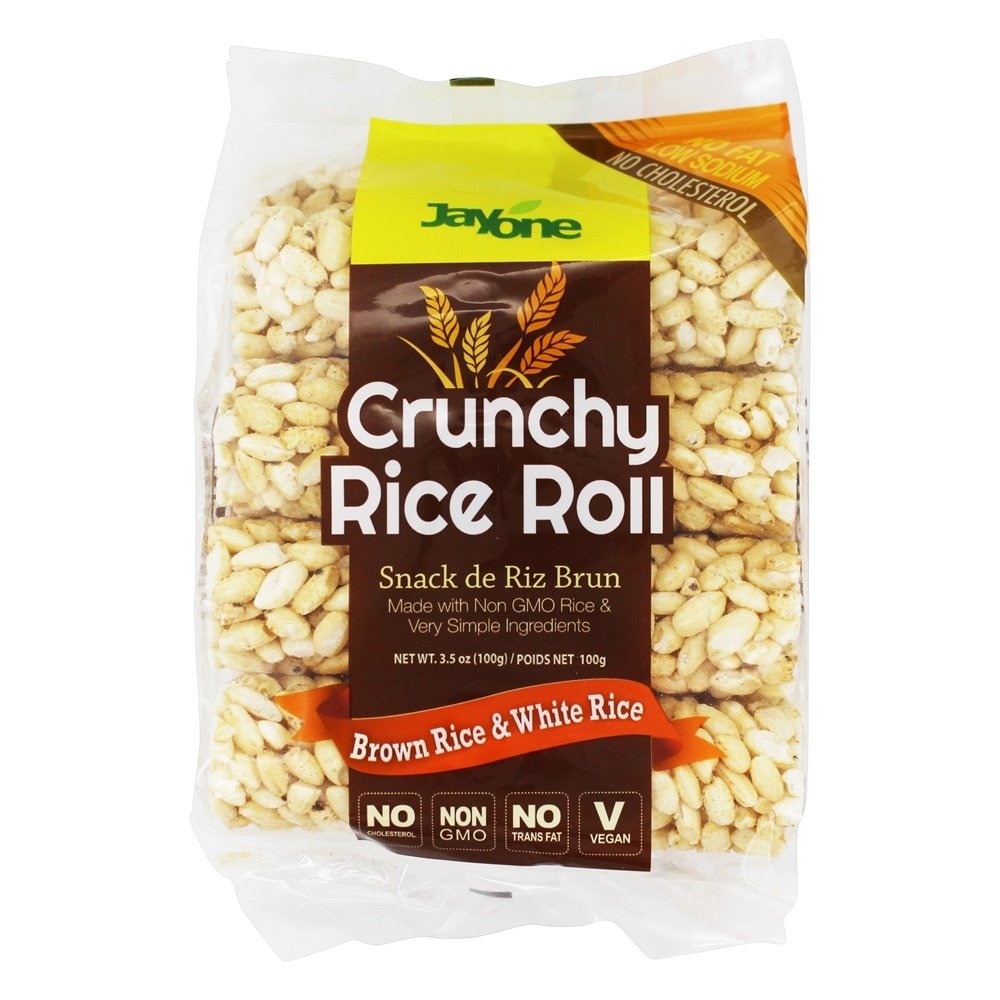 Rolo de Arroz Crocante Arroz Integral e Arroz Branco - 3.5 oz. Jayone Foods