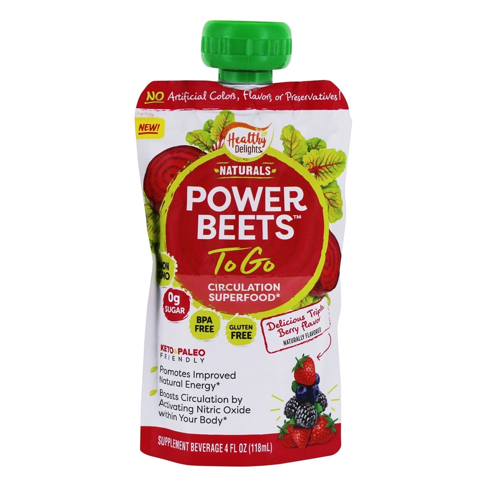 Beterrabas De Poder Naturals Para Ir Caixa Pronto-a-comer Delicioso Triplo Berry - 6 Bolsas Healthy Delights - Imagem 2