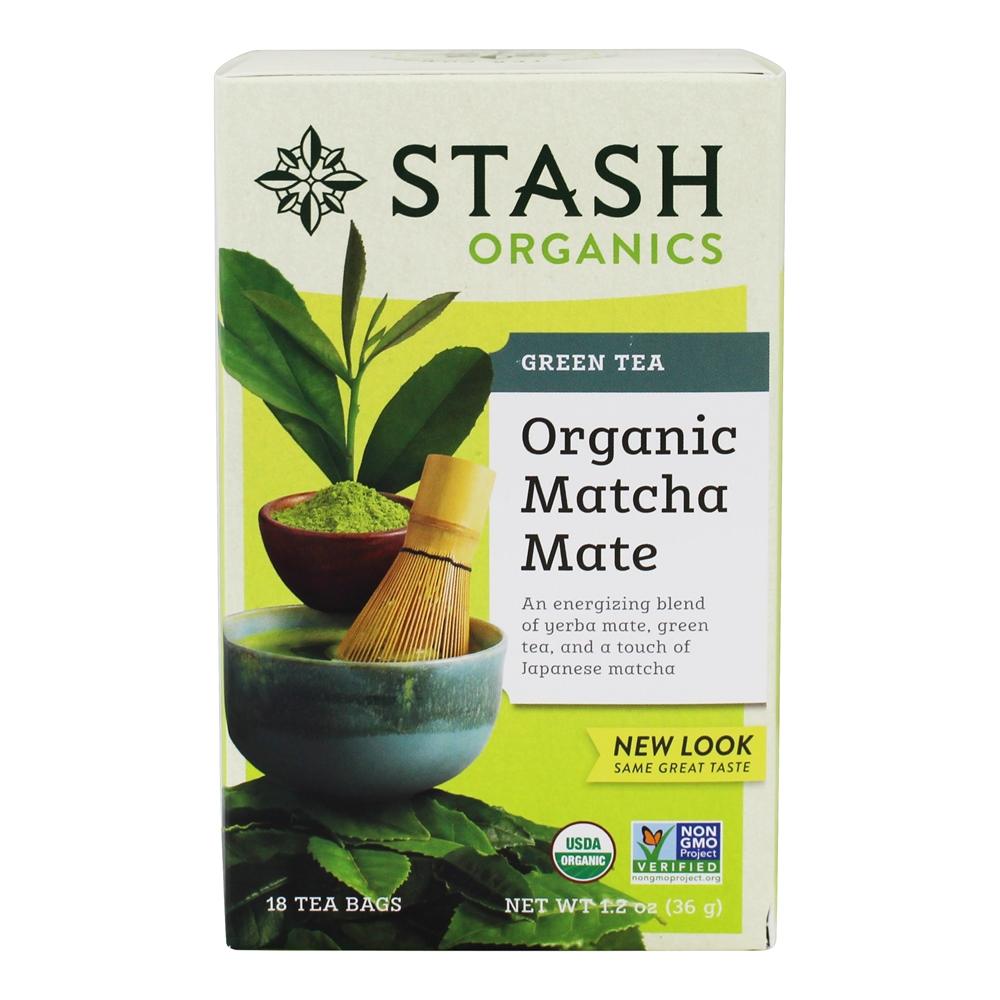 Chá Verde Mate Matcha Orgânico - 18 Saquinhos de Chá Stash Tea
