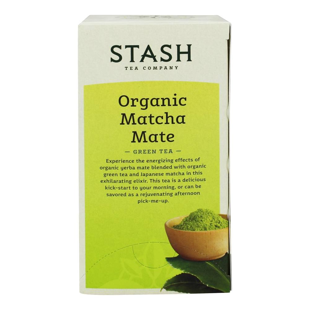 Chá Verde Mate Matcha Orgânico - 18 Saquinhos de Chá Stash Tea - Imagem 3