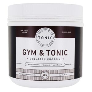 Pó de proteína de colagénio para ginásio e tónico sem sabor - 16 oz. Tonic Products