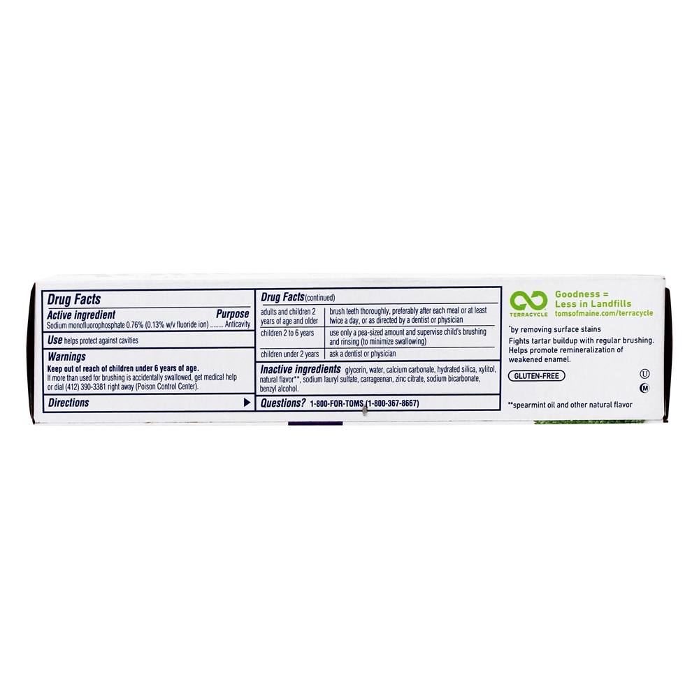 Toothpaste Anticavity natural do cuidado inteiro com hortelã do Fluoride - 4 oz. Tom's of Maine - Imagem 2