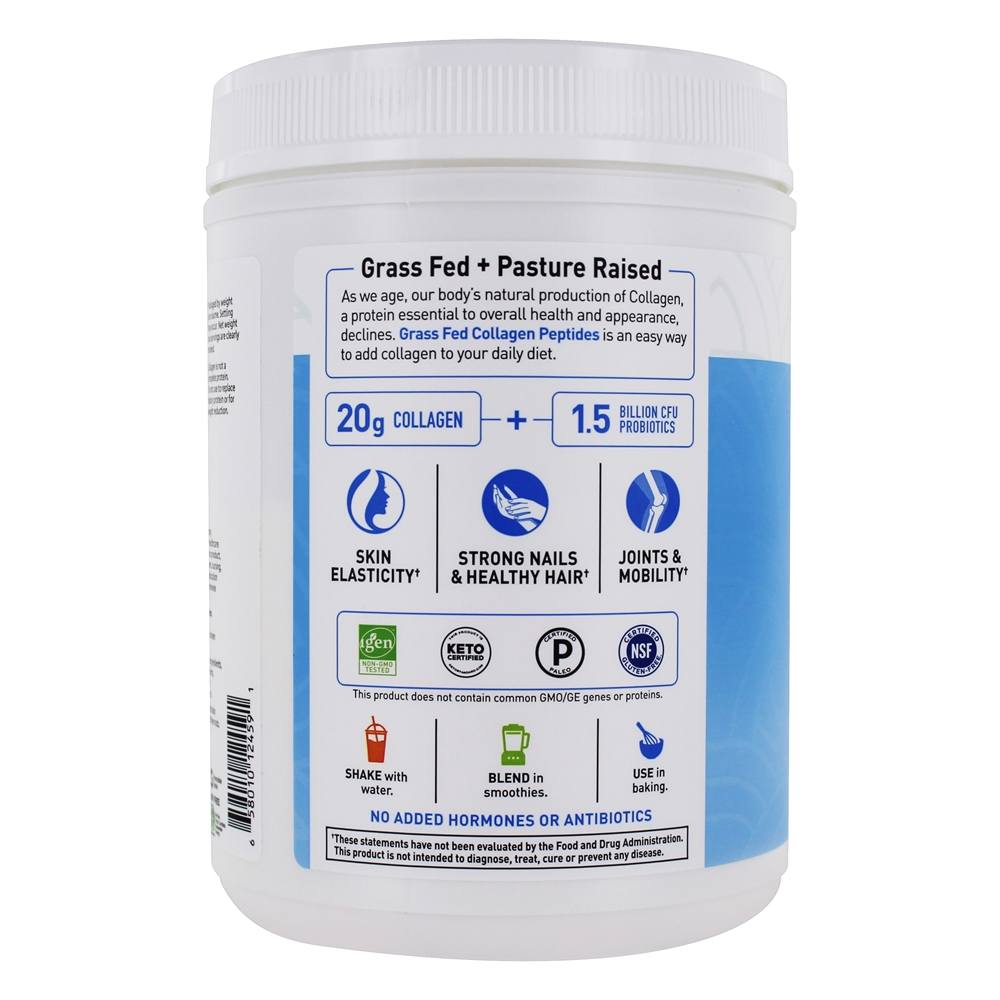 Grama alimentou o pó de Peptides do colagénio Unflavored - 19.75 oz. Garden of Life - Imagem 3