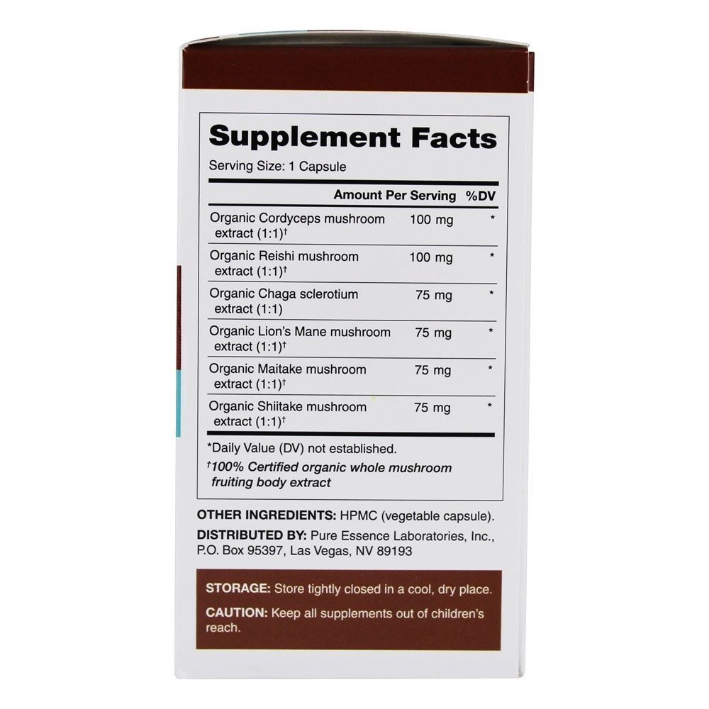 MyPure MYcoMune Mushroom Supplement 500 mg. - 60 Cápsula (s) vegetal (s) Pure Essence Labs - Imagem 3