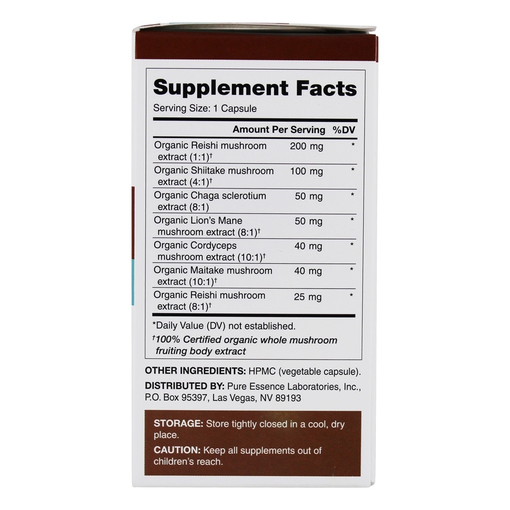 MyPure MycoMune 4X Mushroom Suplemento 2400 mg. - 30 Cápsula (s) vegetal (s) Pure Essence Labs - Imagem 3