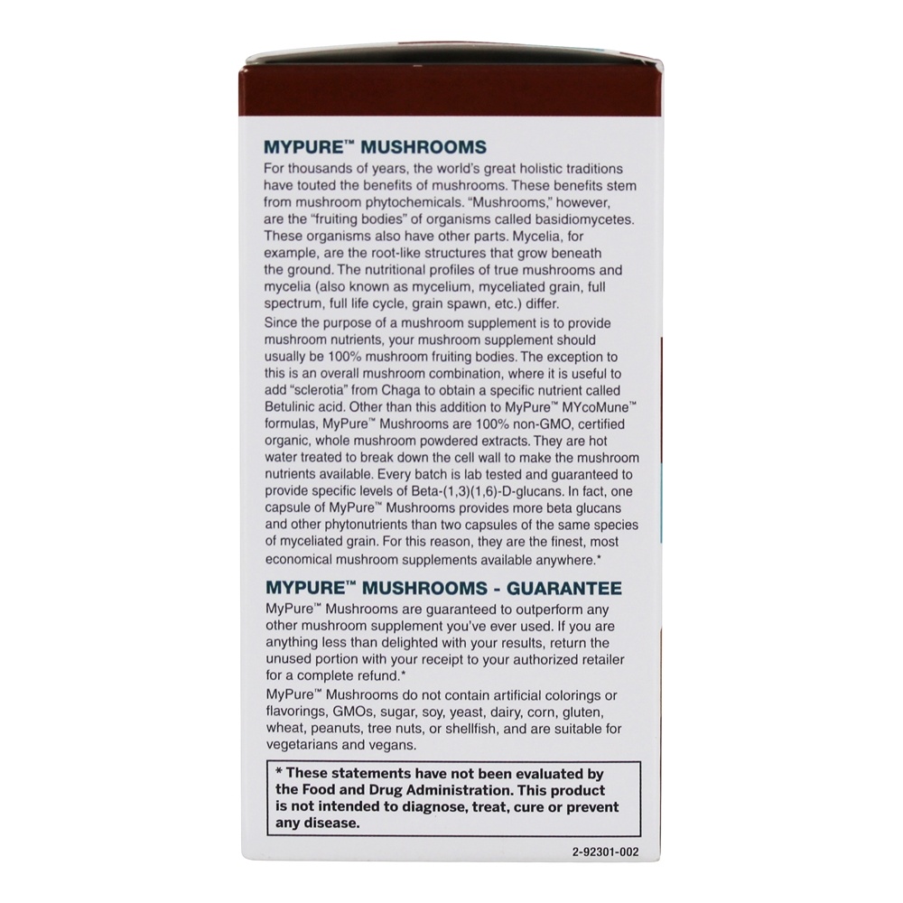 MyPure MycoMune 4X Mushroom Suplemento 2400 mg. - 30 Cápsula (s) vegetal (s) Pure Essence Labs - Imagem 5