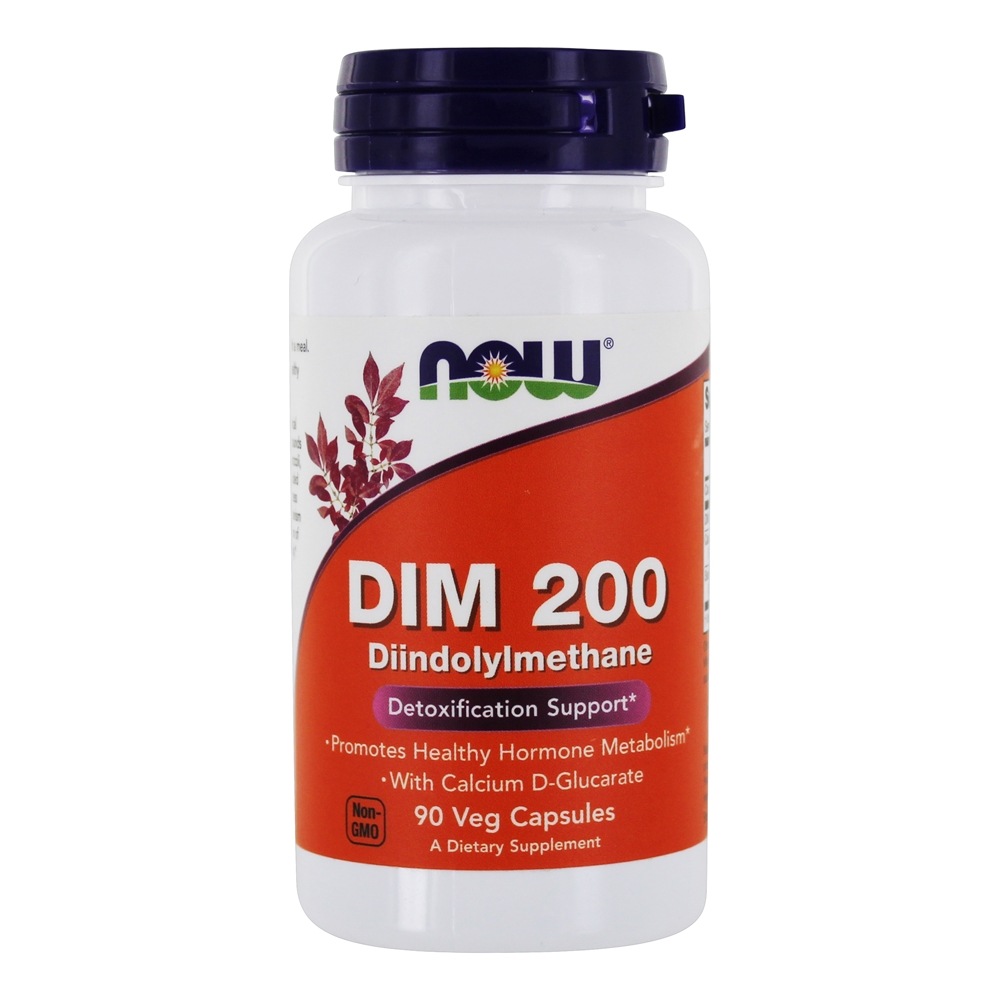 DIM 200 Suporte de desintoxicação de diindolilmetano - 90 Cápsula (s) vegetal (s) NOW Foods