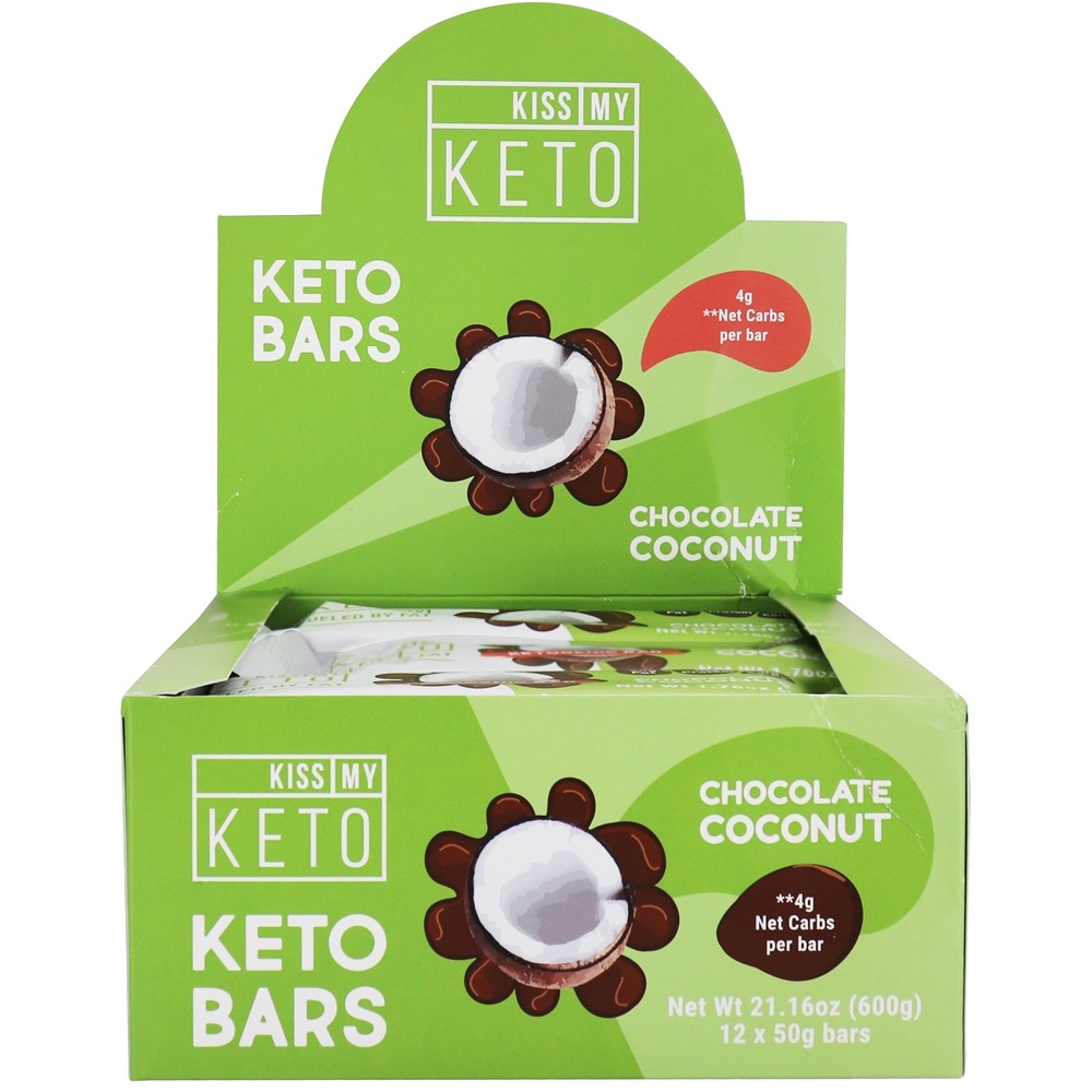 Ketogenic Bar Box Chocolate Coco - 12 Barras Kiss My Keto