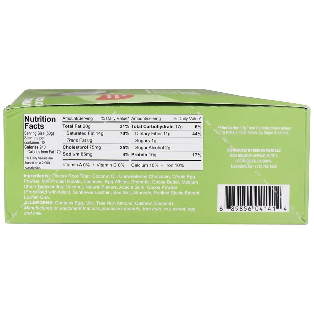 Ketogenic Bar Box Chocolate Coco - 12 Barras Kiss My Keto - Imagem 2