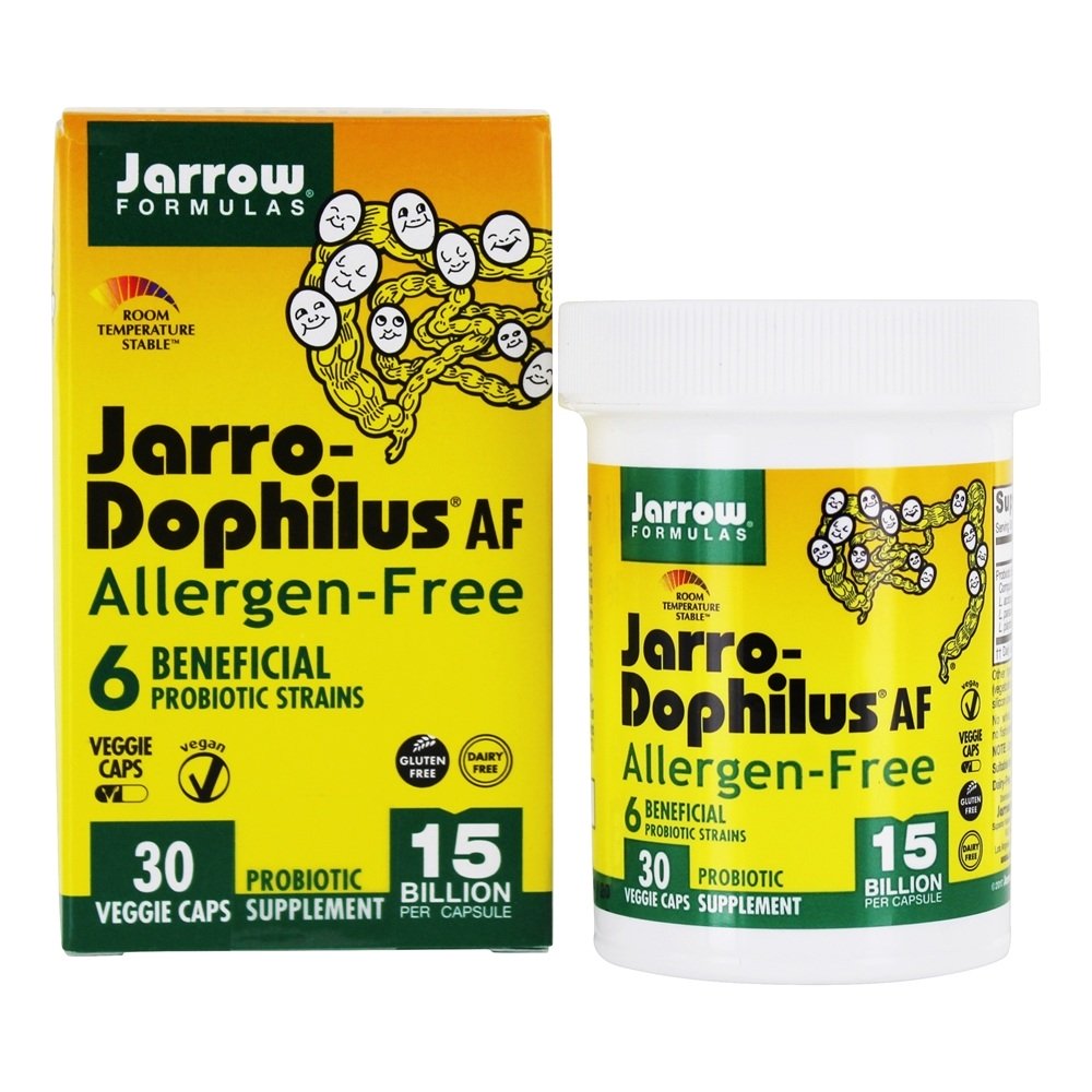 Jarro-Dophilus AF sem alérgenos 15 Bilhões de UFC - 30 Cápsula (s) vegetal (s) Jarrow Formulas