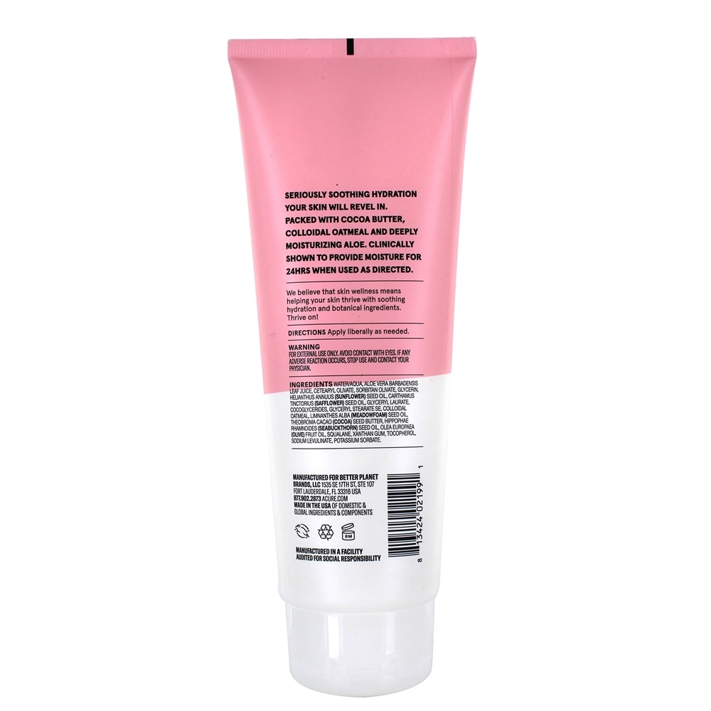 Seriously calmante 24h Loção Corporal Moisture Unscented - 8 fl. oz. ACURE - Imagem 2