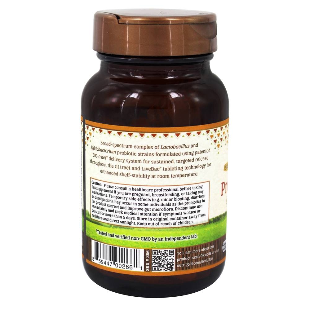 Libertação Direcionada de Probiotics Gold Sustained 5 Bilhões de UFC - 60 Tablets Nutrigold - Imagem 3