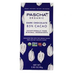 Comprar barra de chocolate escura 85 % cacao - 2. 82 oz. Pascha organic preço no brasil alimentos & lanches barras de chocolate suplemento importado loja 89 online promoção -