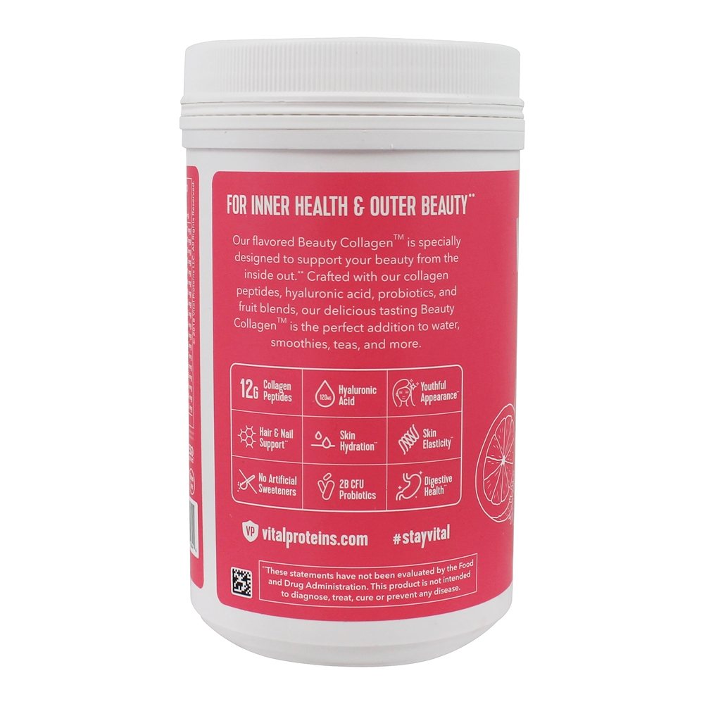 Colágeno de Beleza Em Pó Sabor Morango Limão - 11.5 oz. Vital Proteins - Imagem 3