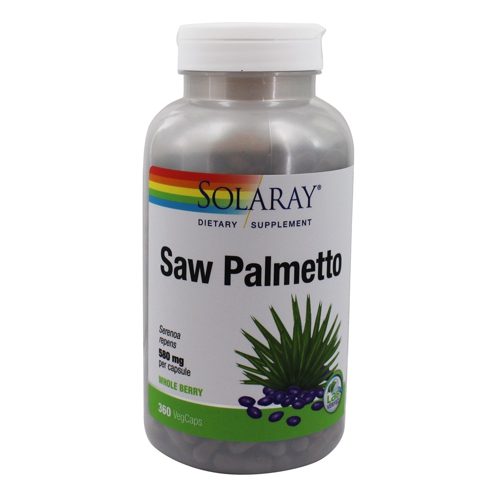 Saw Palmetto Berry Inteira 580 mg. - 360 Cápsula (s) vegetal (s) Solaray