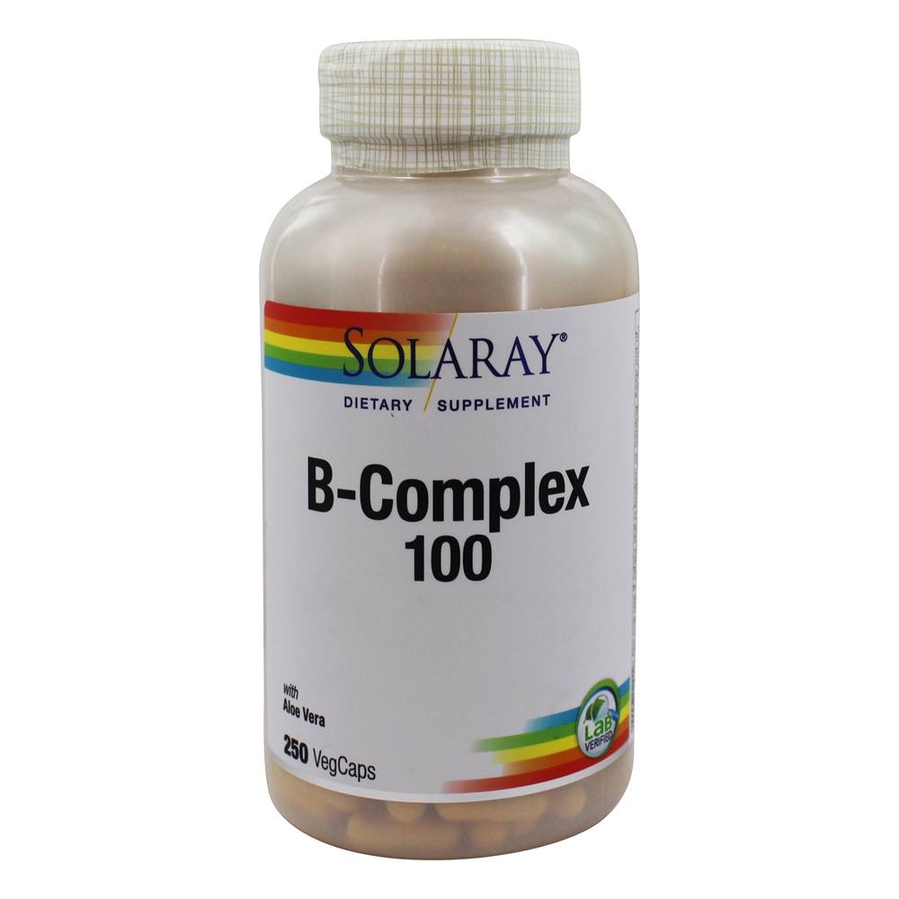 Complexo B de Vitamina 100 com Aloe Vera - 250 Cápsula (s) vegetal (s) Solaray