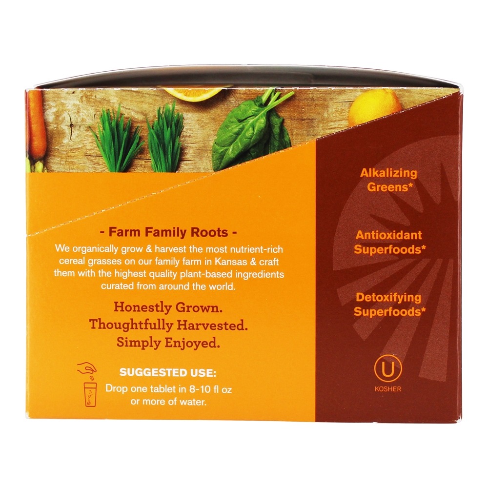Verde Superfood Detox Efervescentes Verdes Tablets Orange Turmeric - 6 Tubos Amazing Grass - Imagem 4