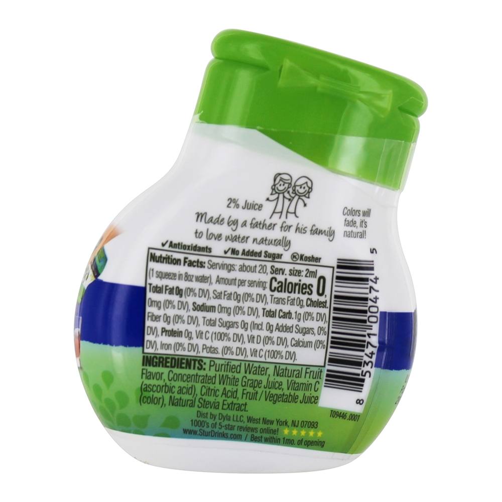 Água líquida do realçador da água do amor naturalmente corajosamente azul & amora-preta - 1.62 fl. oz. Stur - Imagem 2