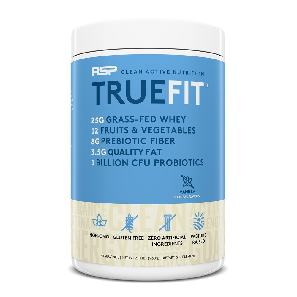 TrueFit Grass-Fed Proteína Shake Em Pó Baunilha - 2.11 lbs. RSP Nutrition