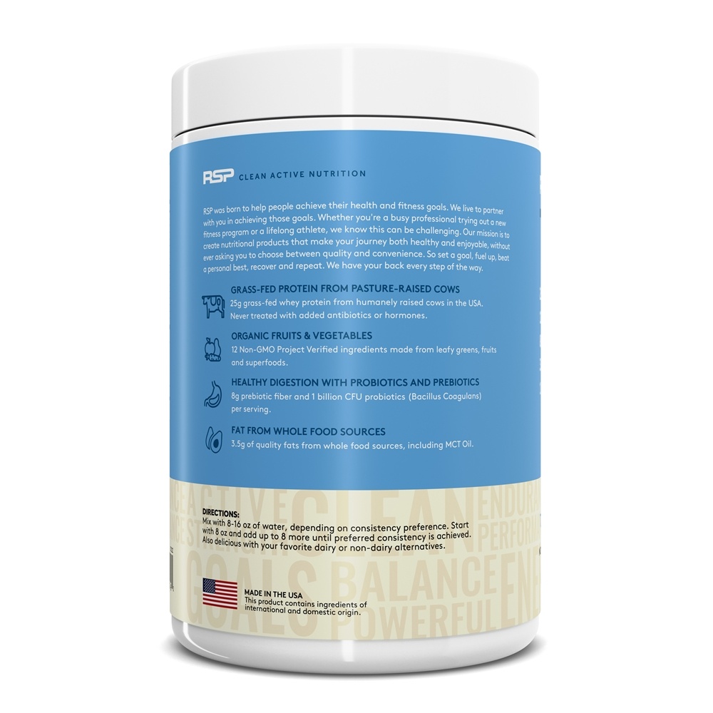 TrueFit Grass-Fed Proteína Shake Em Pó Baunilha - 2.11 lbs. RSP Nutrition - Imagem 3