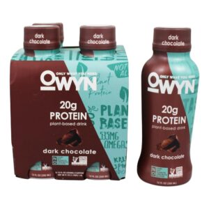 Comprar proteína baseada em plantas rtd agite chocolate escuro - pacote 4 owyn preço no brasil bebidas prontas de proteína nutrição esportiva suplemento importado loja 7 online promoção -