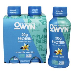 Comprar proteína baseada em plantas rtd agite baunilha suave - pacote 4 owyn preço no brasil bebidas prontas de proteína nutrição esportiva suplemento importado loja 3 online promoção -