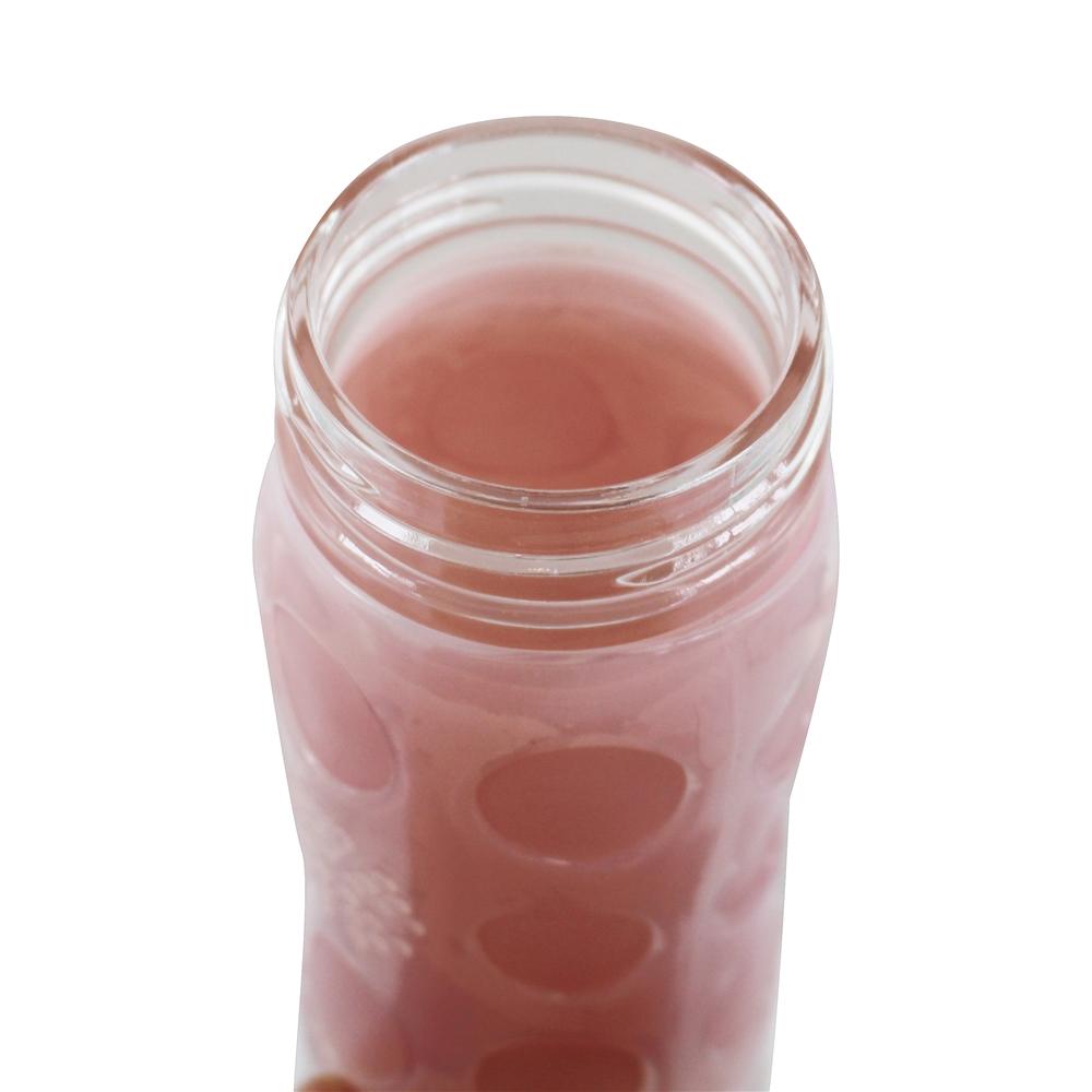 Garrafa de vidro de hidratação com tampa clássica e silicone manga rosa Ombre - 16 oz. Lifefactory - Imagem 6