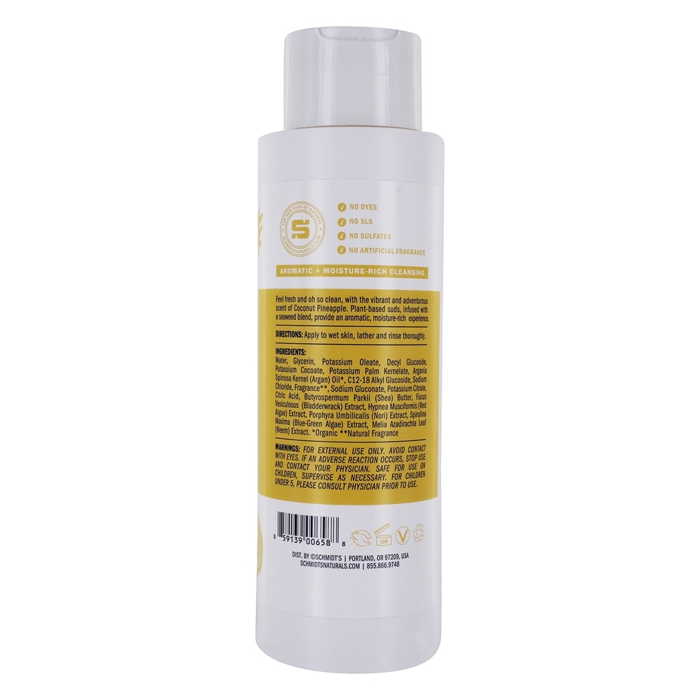 Planta baseada em lavagem de corpo abacaxi coco - 16 fl. oz. Schmidt's - Imagem 2