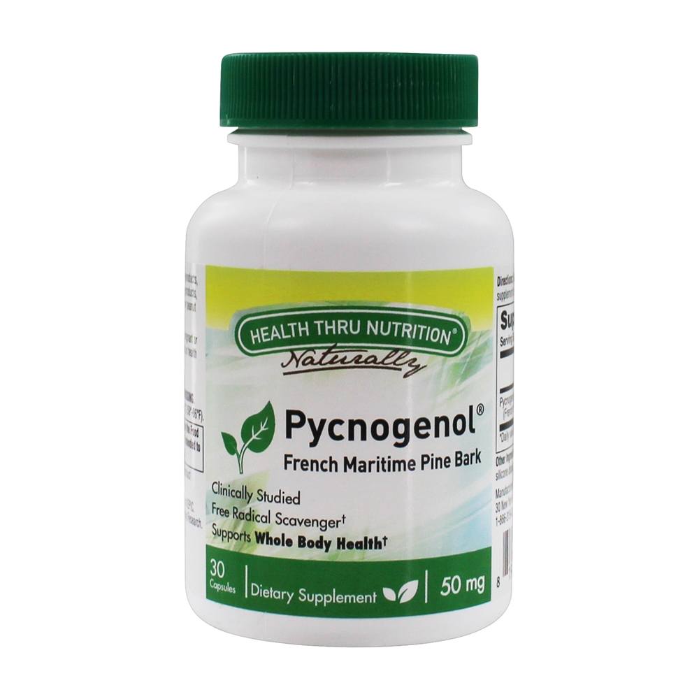 Pycnogenol Casca de Pinheiro Marítimo Francês 50 mg . - Cápsulas 30 Health Thru Nutrition
