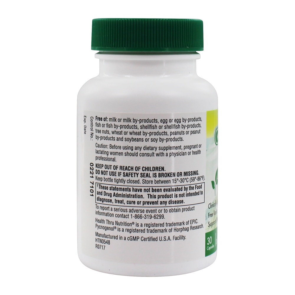 Pycnogenol Casca de Pinheiro Marítimo Francês 50 mg . - Cápsulas 30 Health Thru Nutrition - Imagem 3